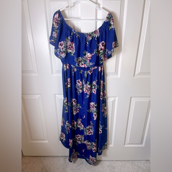 Soprano Off the Shoulder, Empire Waist, Bright Blue 1x - Picture 6 of 6